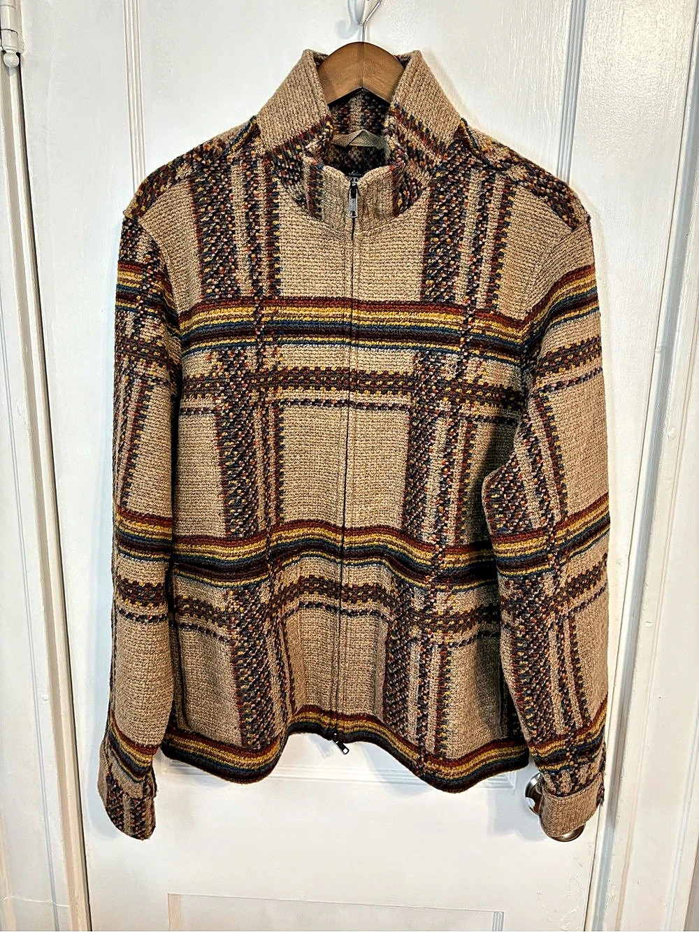 Todd Snyder Boxy jacquard full Zip Jacket Size Large NWT